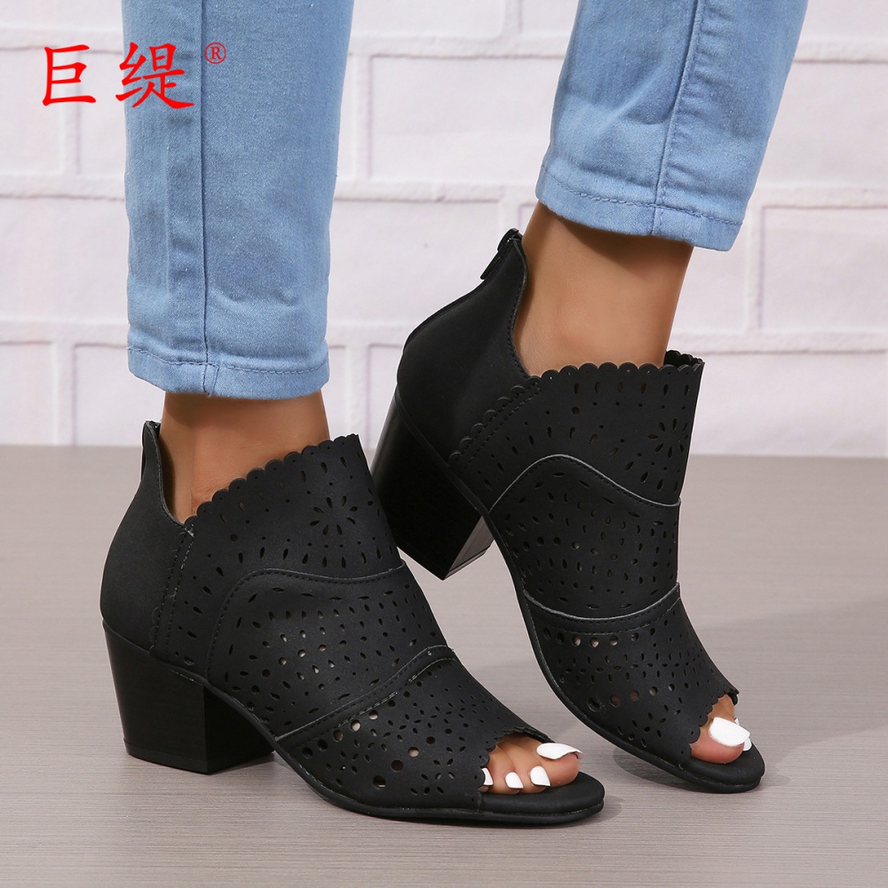Large yard sandals fish mouth lazy shoes for women