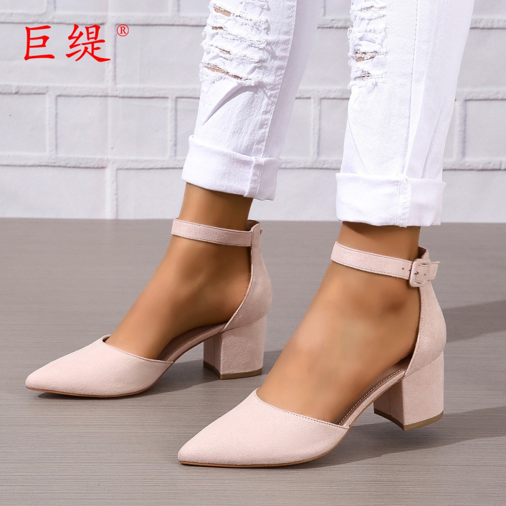 Hasp high-heeled European style fashion shoes for women