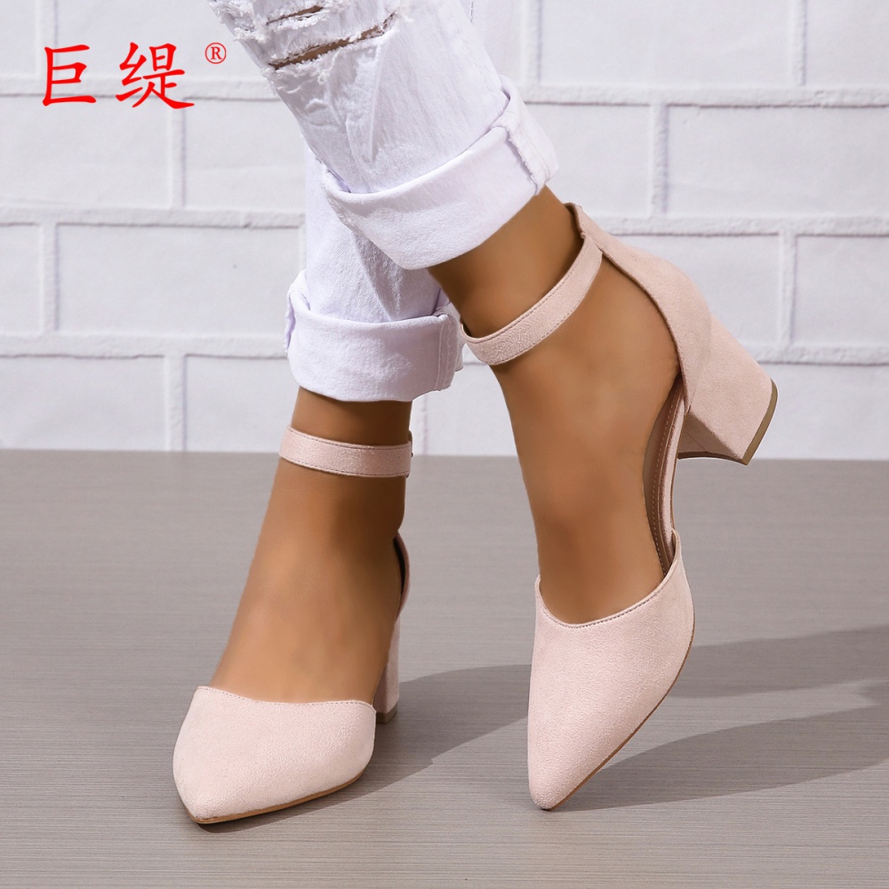 Hasp high-heeled European style fashion shoes for women