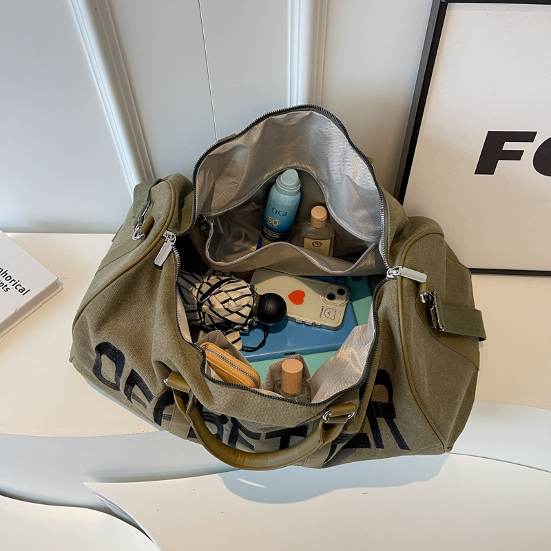 High capacity fitness backpack canvas messenger handbag