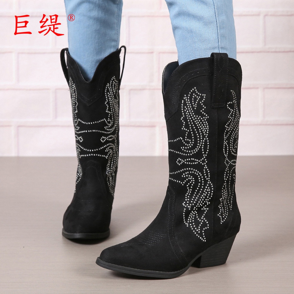 Middle cylinder thigh boots European style boots for women