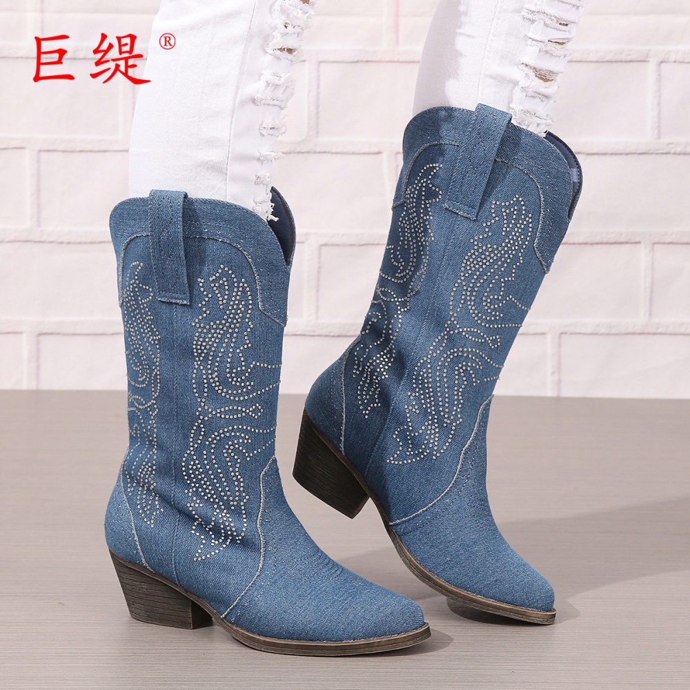 Middle cylinder thigh boots European style boots for women