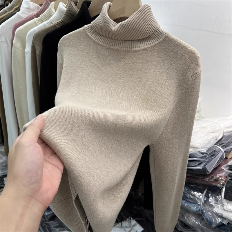 Plus velvet sweater knitted bottoming shirt for women