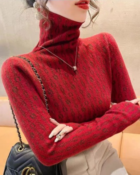 Knitted spring sweater winter bottoming shirt for women