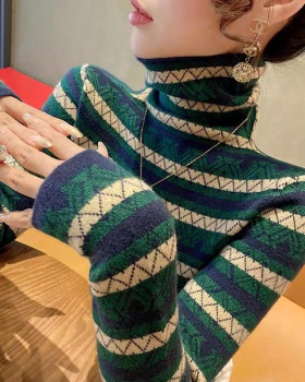High collar bottoming shirt sweater for women