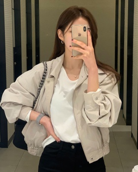 Loose pure thin all-match simple spring and autumn jacket