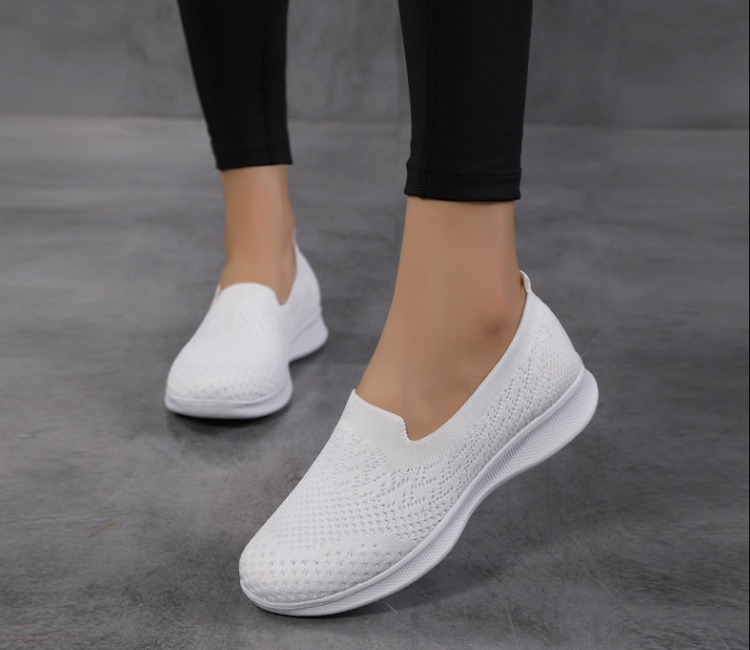 Large yard soft soles shoes knitted low lazy shoes for women