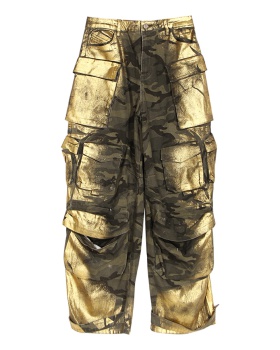 Niche camouflage work pants loose American style pants