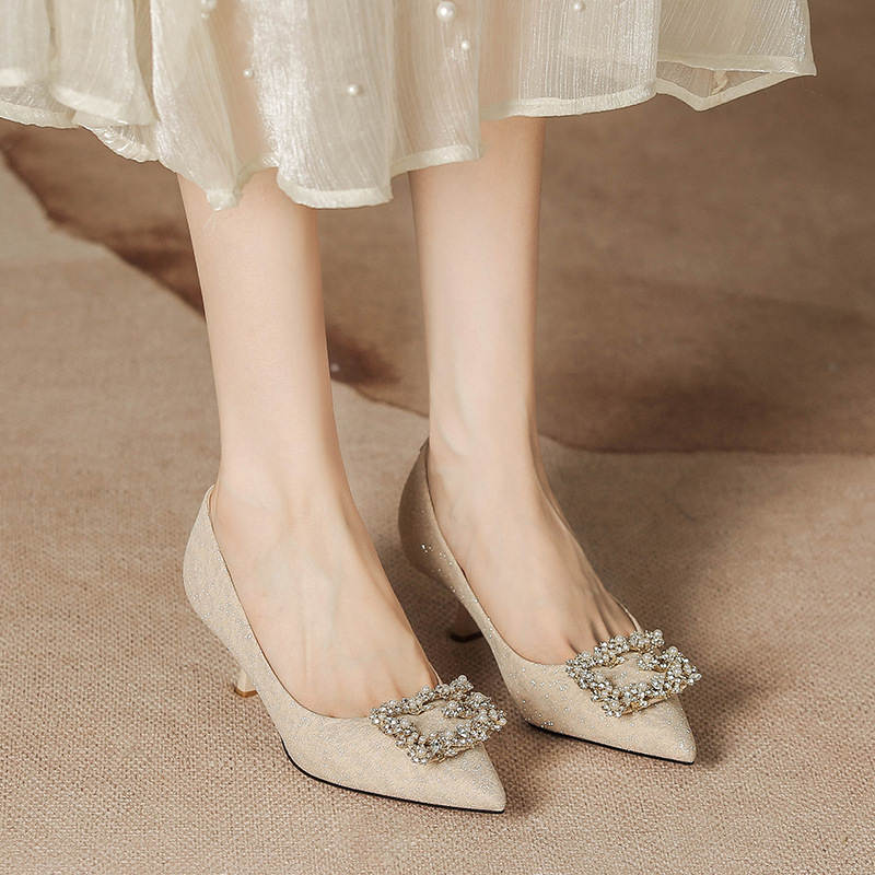 Wedding shoes flash high-heeled shoes for women