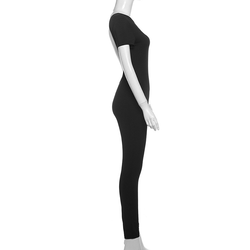 European style sexy high waist tight jumpsuit for women