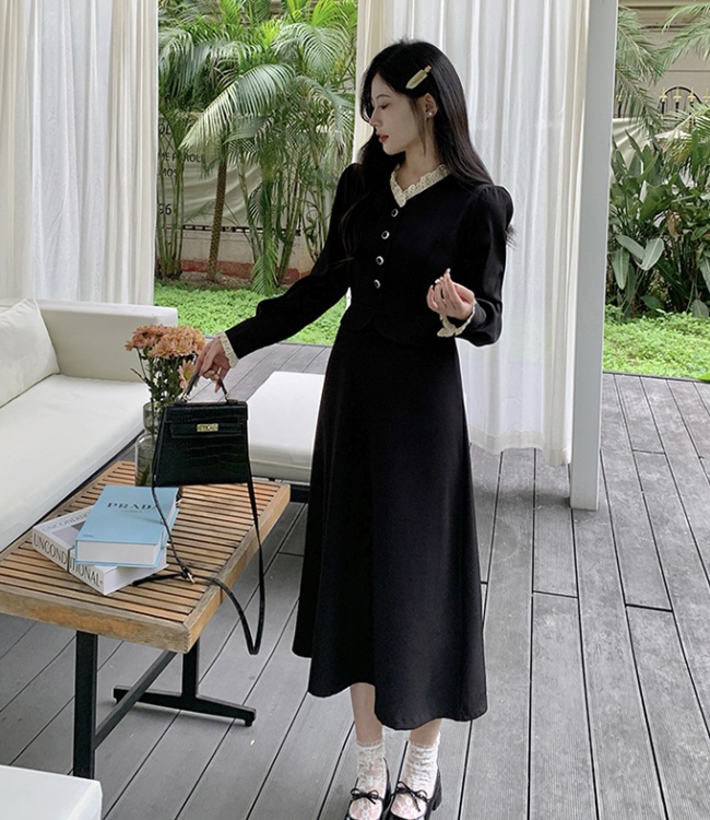 Pinched waist spring France style dress for women
