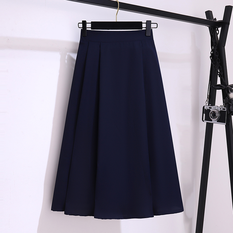Mixed colors shirt all-match skirt 2pcs set for women