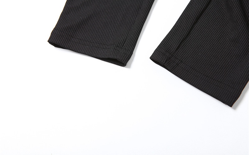 Navel long pants short sleeve tops a set for women