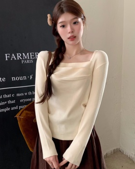 Autumn and winter bottoming shirt square collar sweater