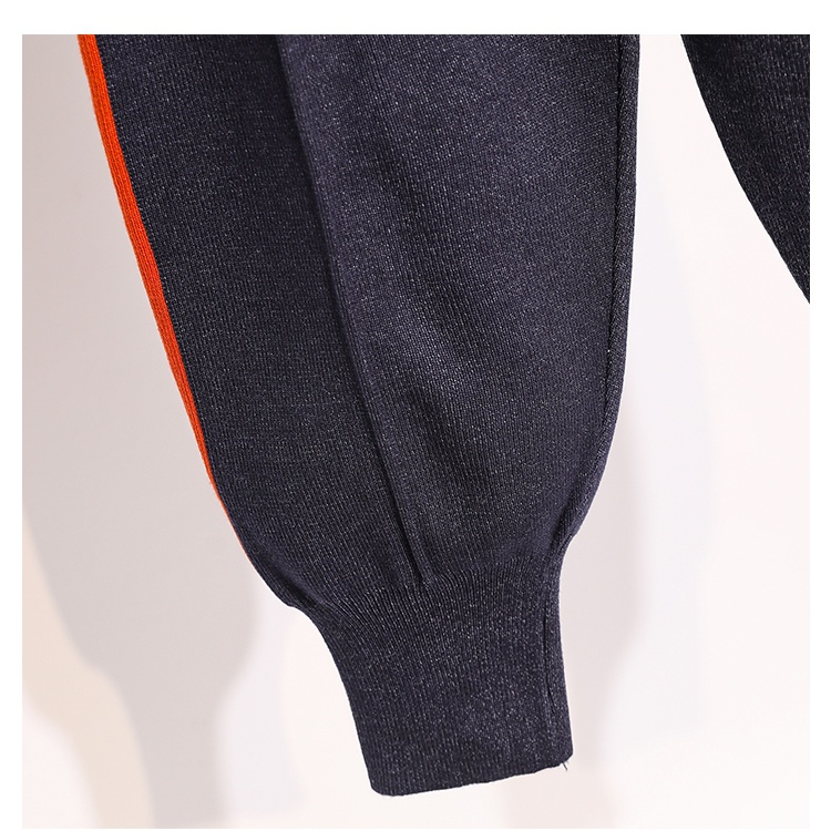 Drape knitted carrot pants loose woolen yarn pants for women