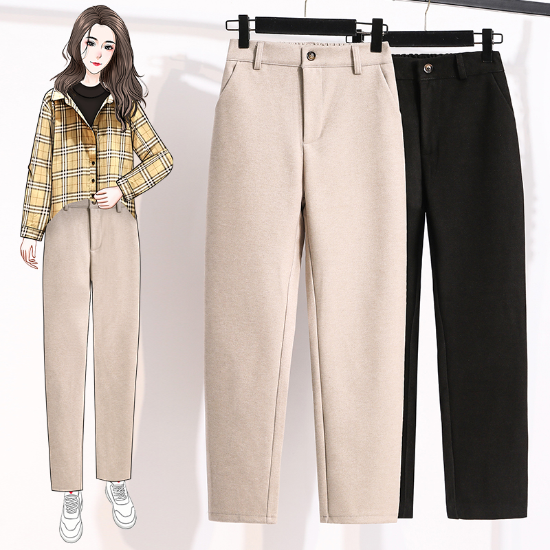 Straight casual pants large yard pants for women