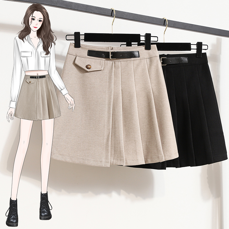 Pleated culottes small fellow short skirt