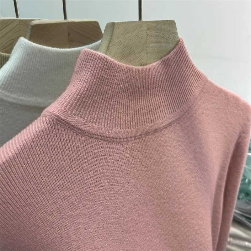 Knitted bottoming shirt sweater for women