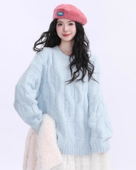 Casual long sleeve tops all-match sweater for women