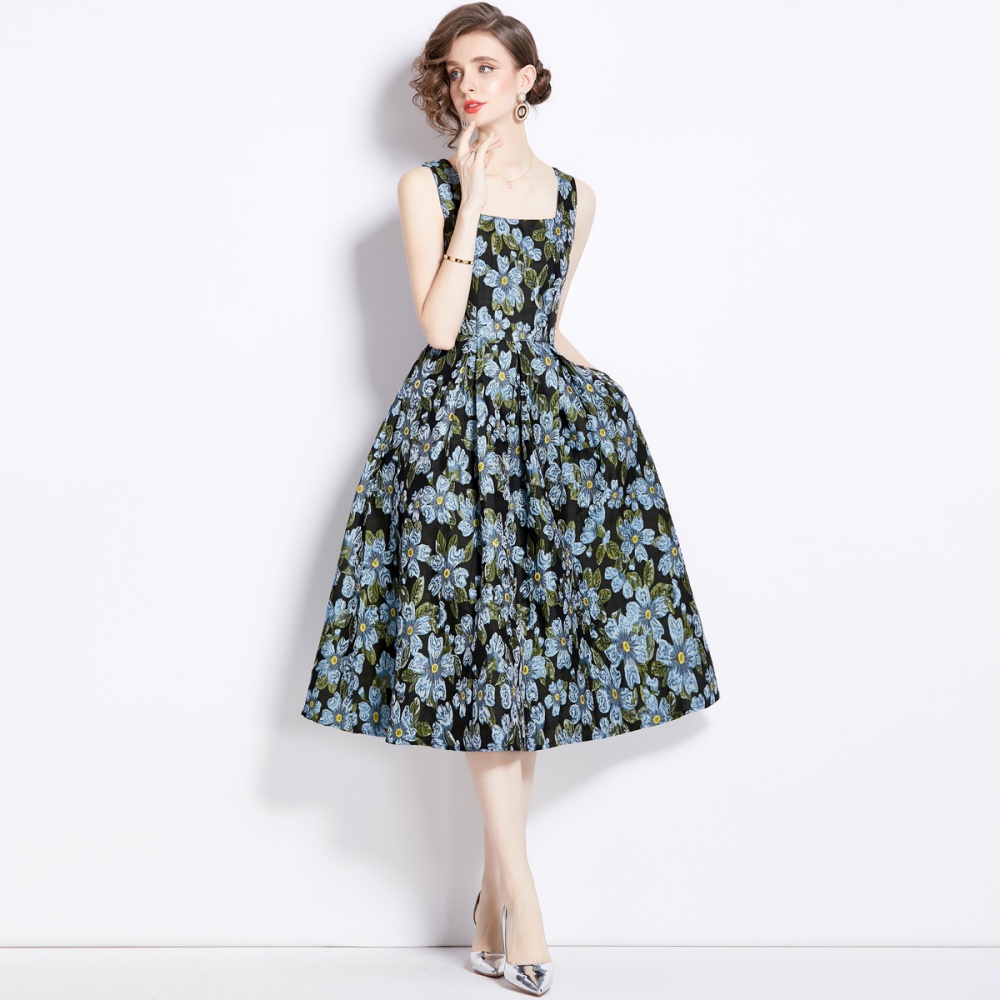 France style refinement spring jacquard dress