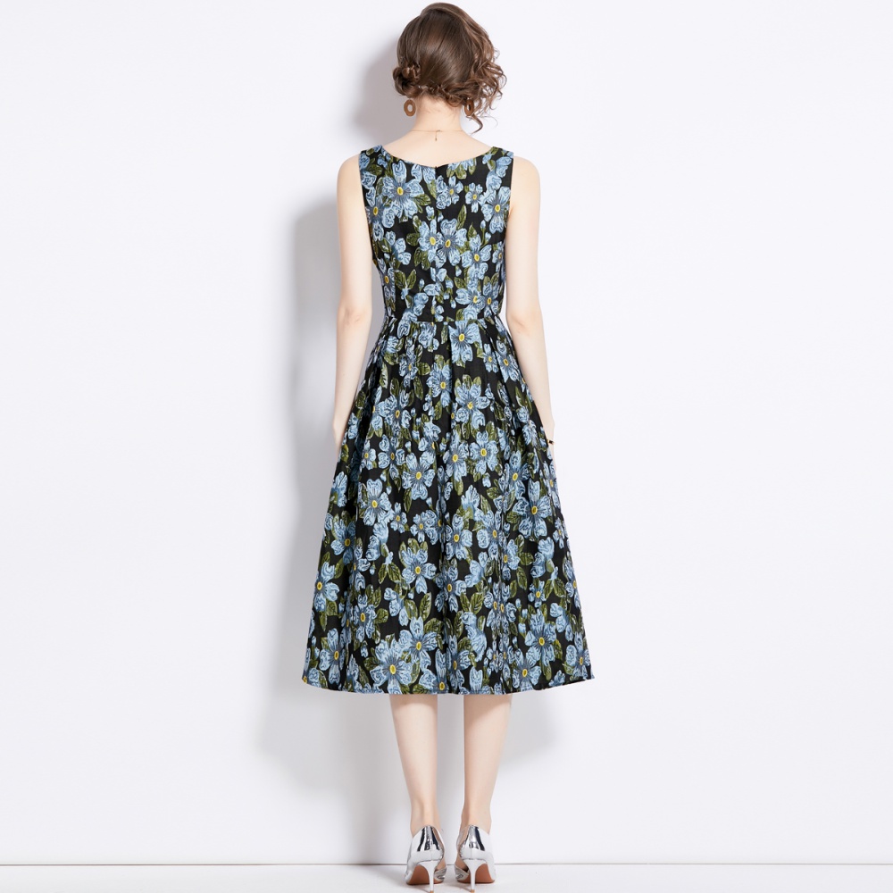 France style refinement spring jacquard dress