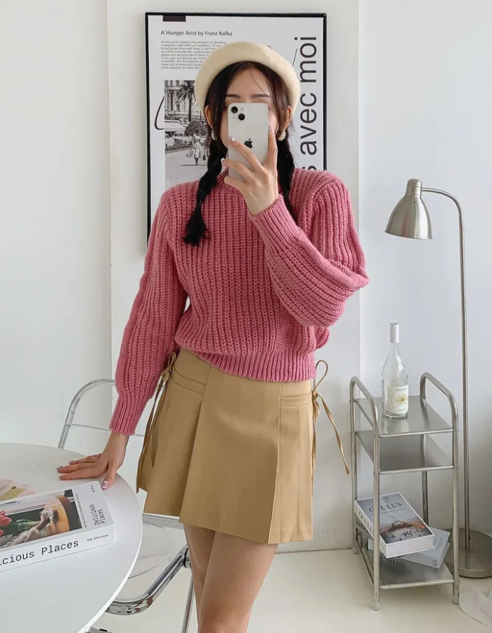 Pullover round neck tops Korean style sweater