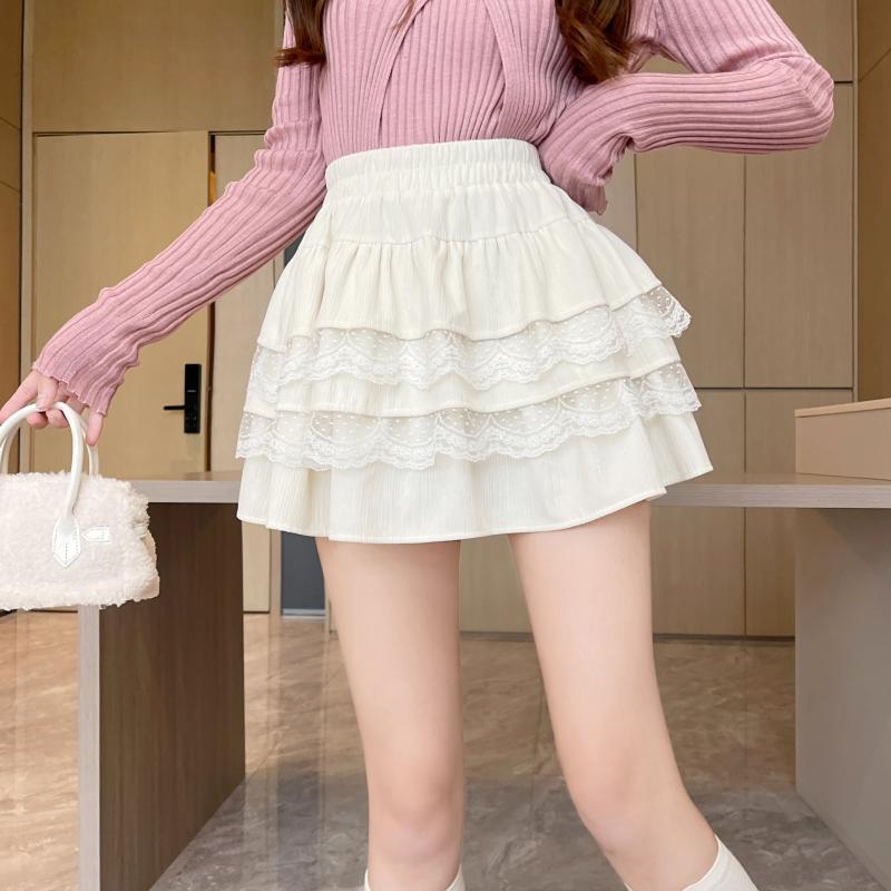 Cake autumn and winter short skirt lace skirt for women