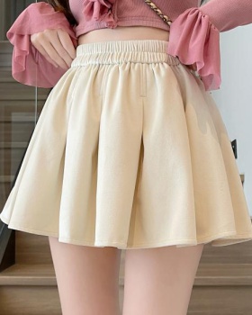 Pleated skirt velvet short skirt for women