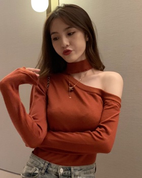 Shoulder Korean style all-match strapless sweater