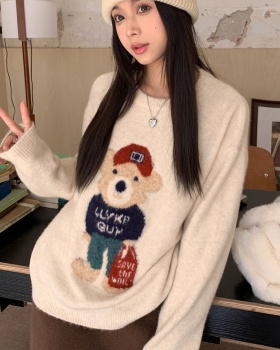 Loose round neck autumn and winter sweater for women