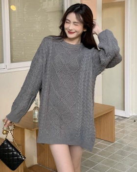 Loose autumn and winter lazy tops pullover long sweater