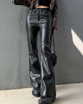 Speaker leather pants spicegirl long pants for women
