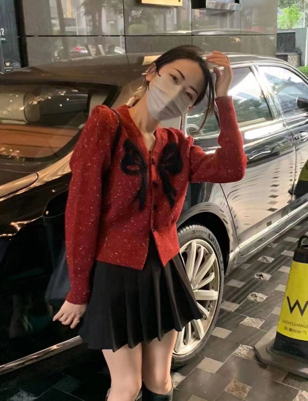 Fashion all-match sweater long sleeve V-neck cardigan