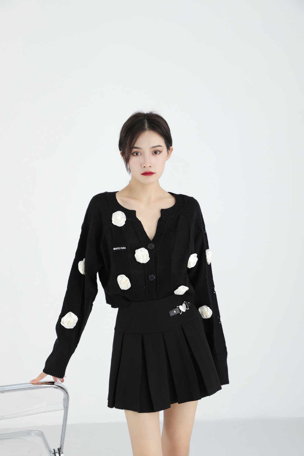 Autumn V-neck niche coat unique knitted tops