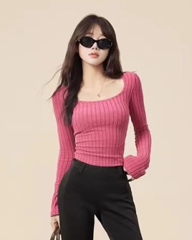 Thin tops autumn and winter bottoming shirt for women