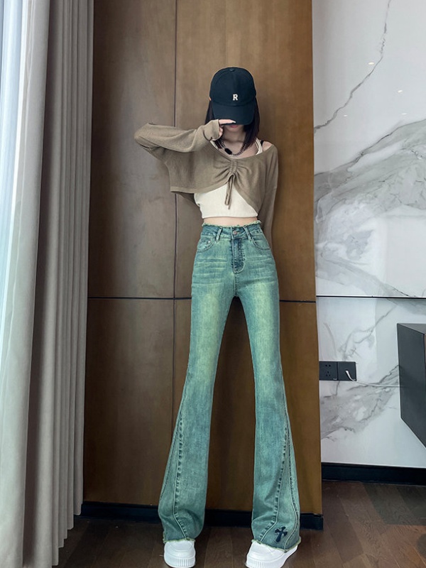 Fashion jeans mopping flare pants for women