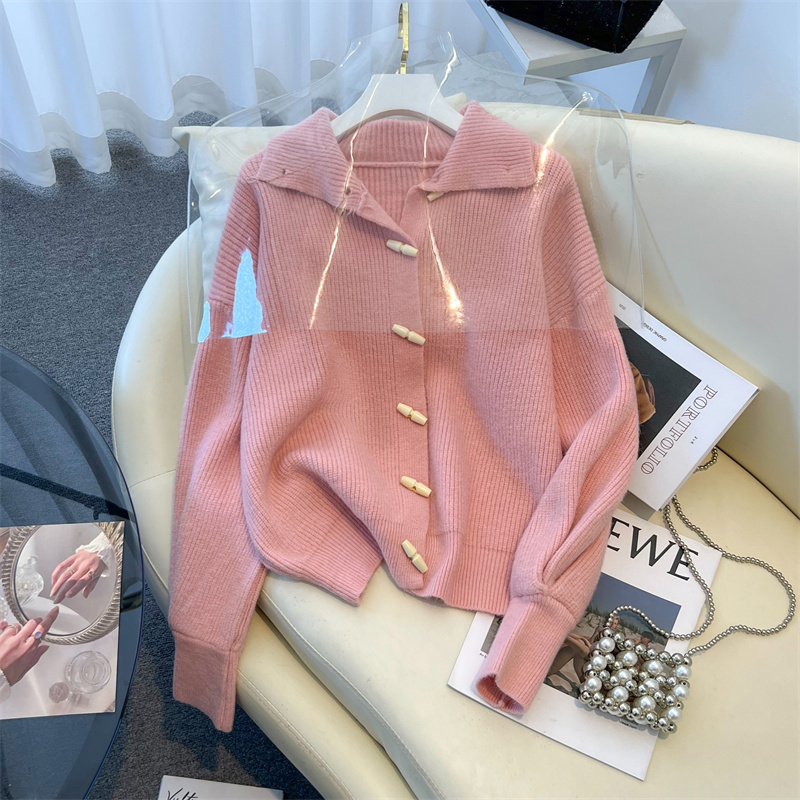 Loose knitted cardigan autumn and winter sweater for women