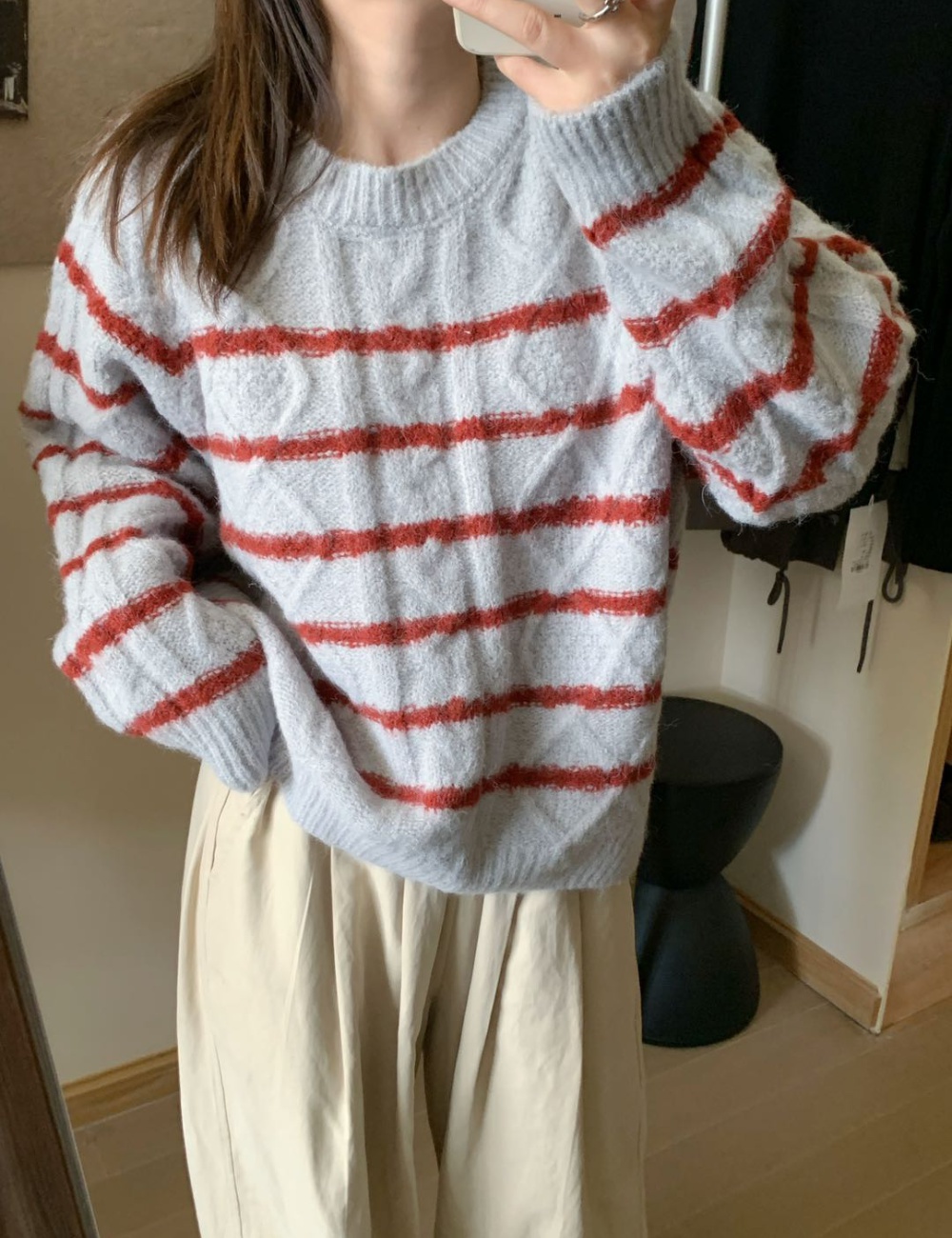 Japanese style mixed colors tops lazy sweater