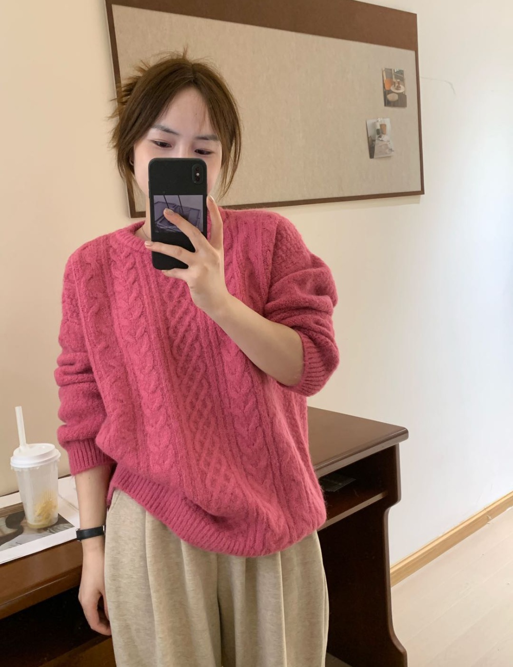 Niche lazy tops autumn and winter pullover sweater for women
