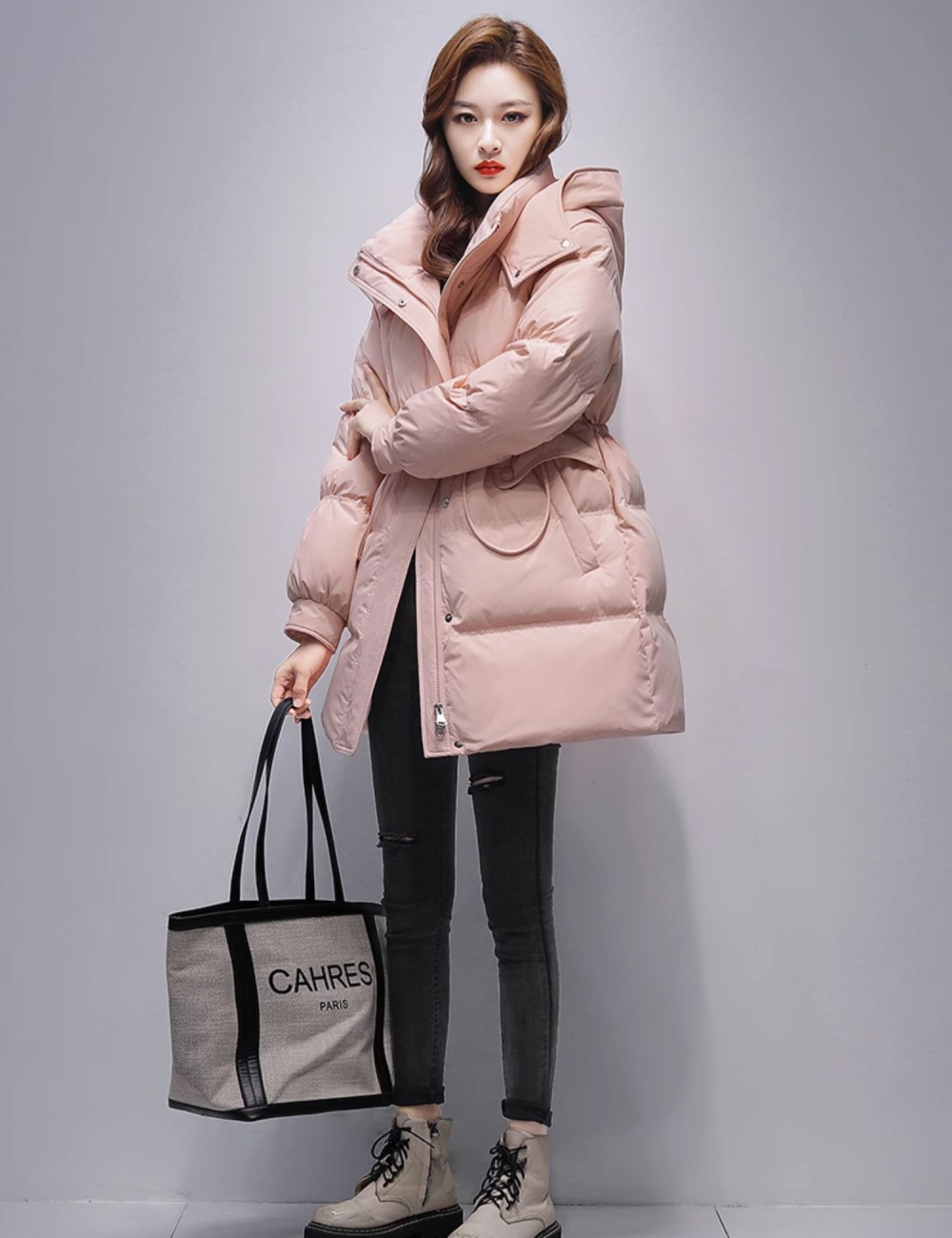 Thick long coat slim winter down coat for women
