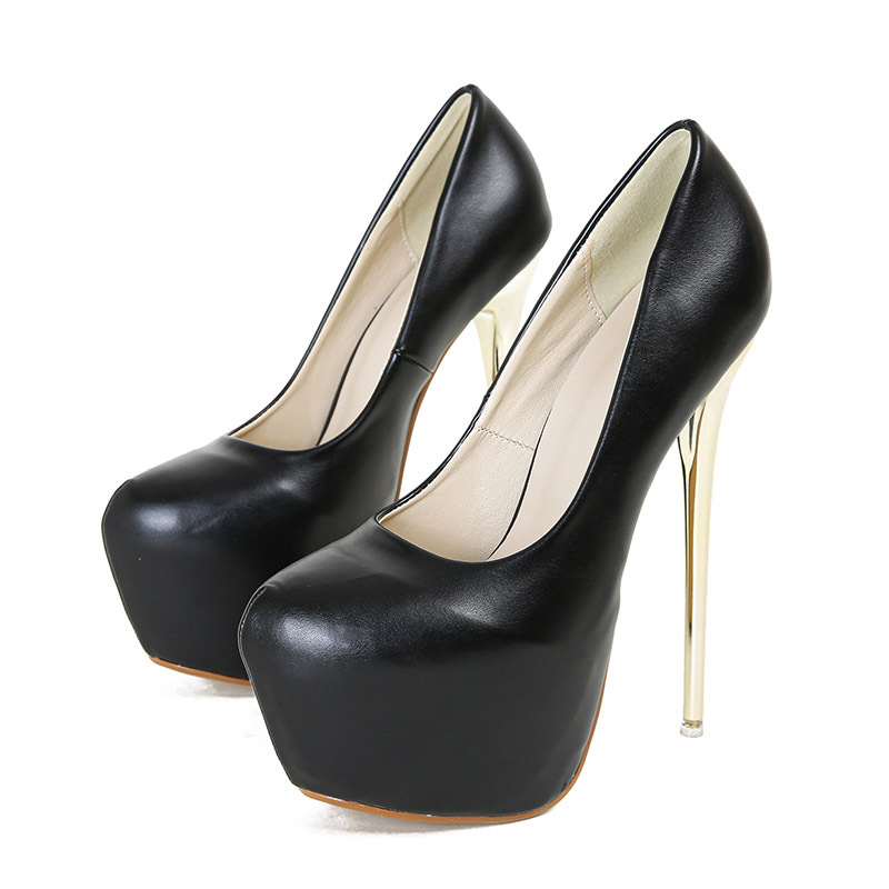 Stage black shoes sexy high-heeled shoes for women