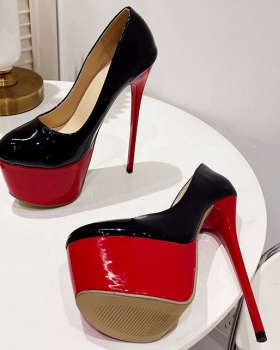 Patent leather shoes high-heeled shoes for women