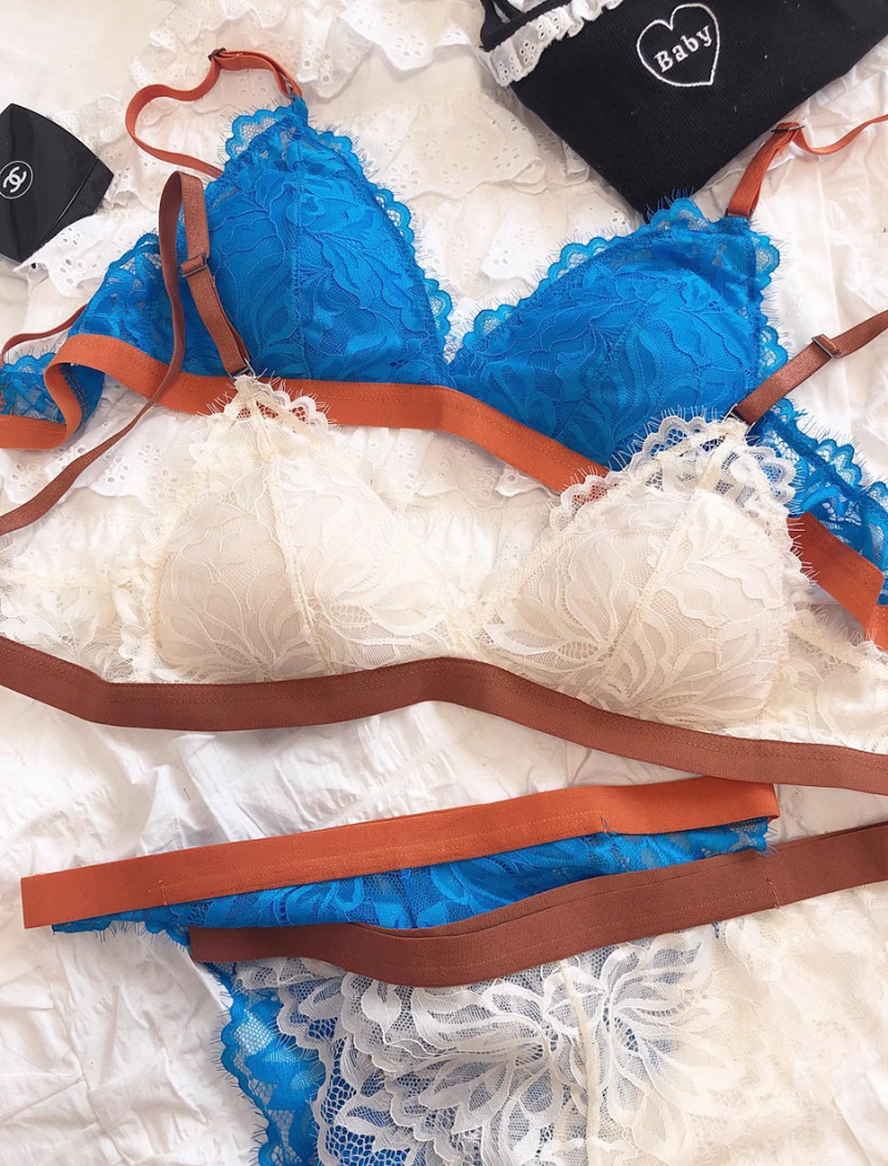 Thin mixed colors underwear little sexy Bra a set