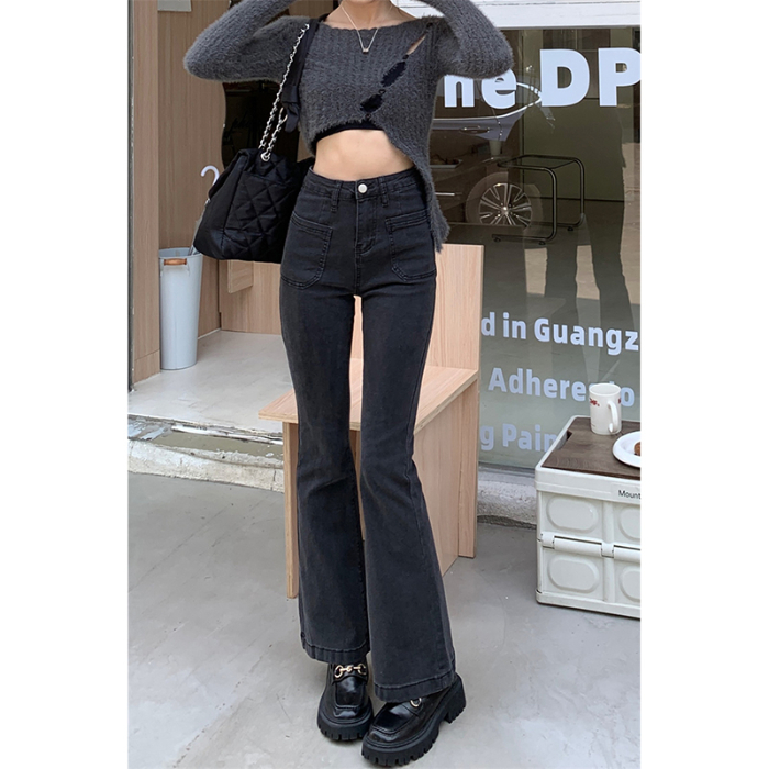 Mopping large yard long pants autumn jeans for women