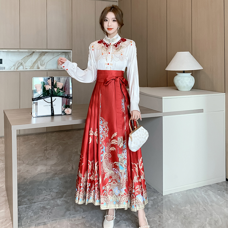 Embroidery small shirt Chinese style tops