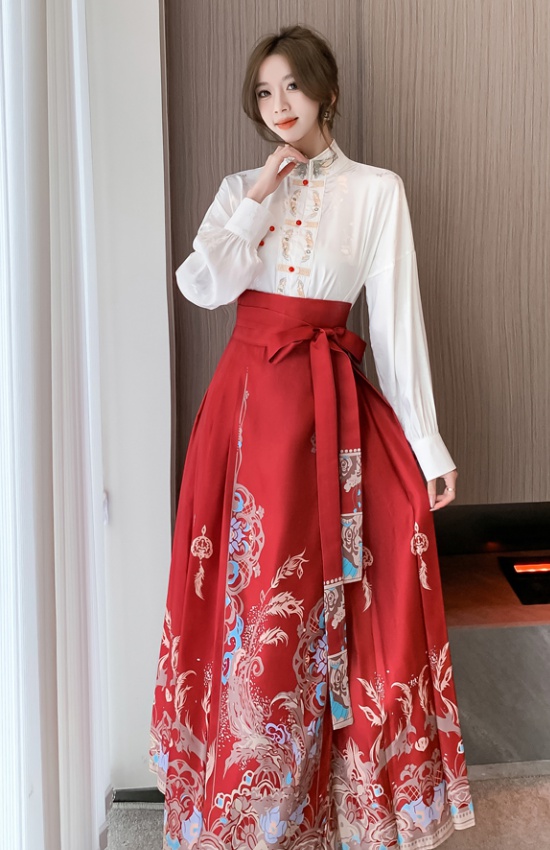 Embroidery small shirt Chinese style tops