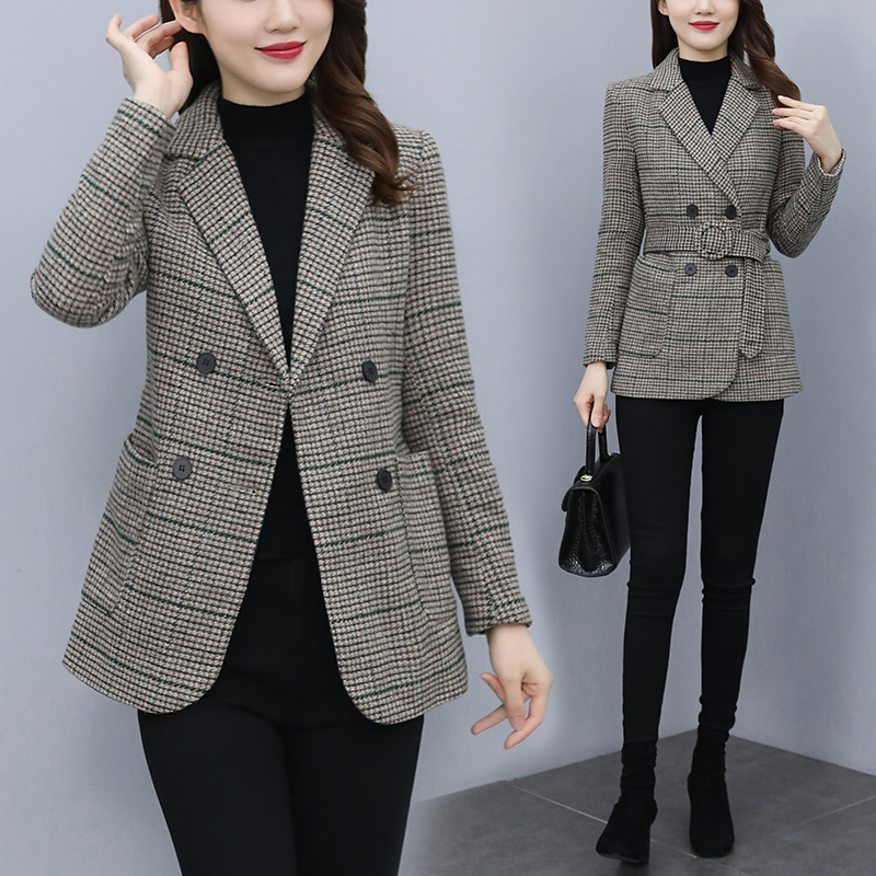Houndstooth coat fashion business suit for women