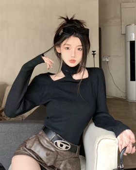 Slim hollow bottoming shirt tight knitted sweater