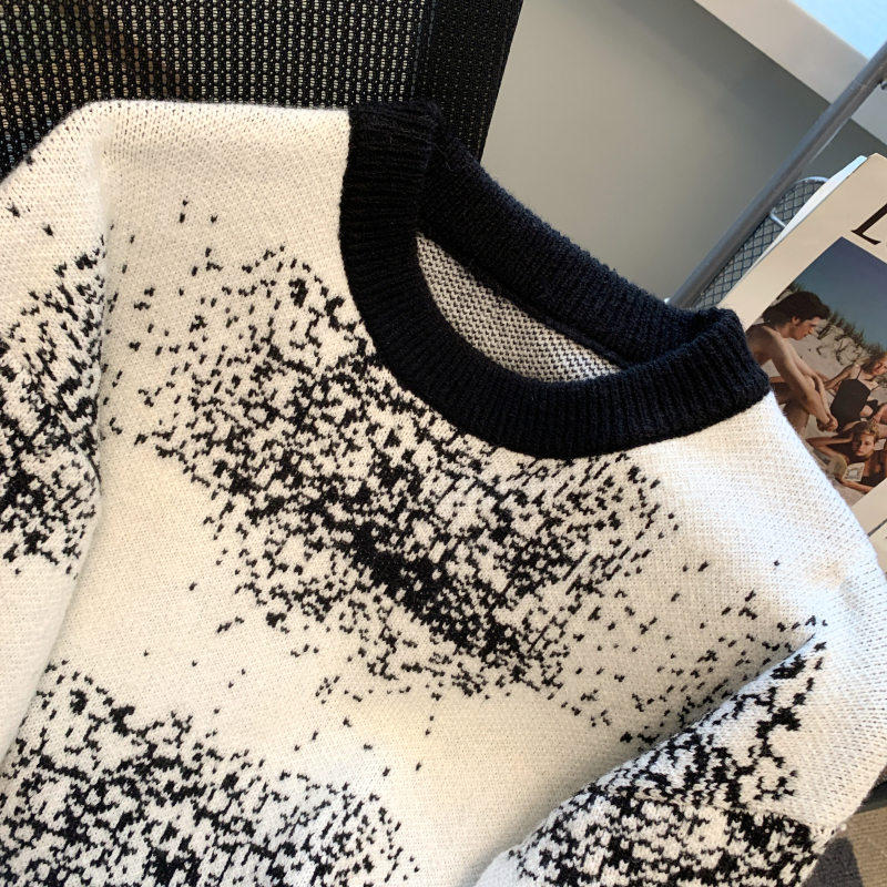 Knitted loose sweater snowflake autumn and winter tops