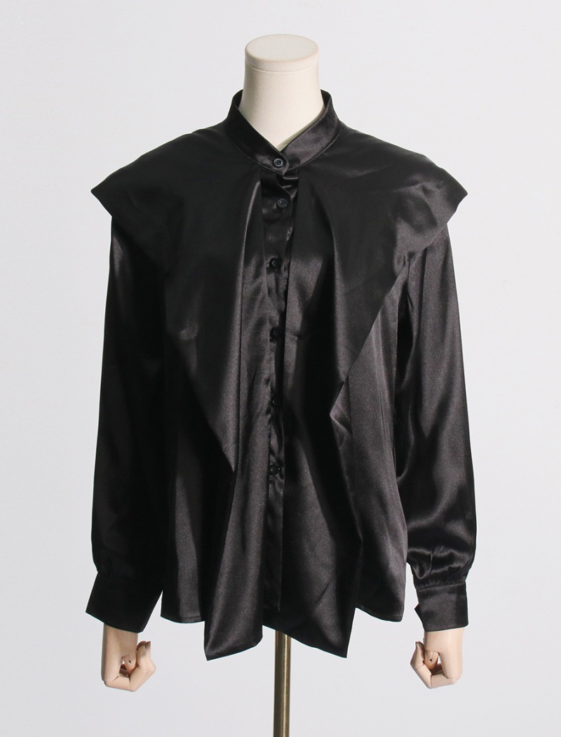 Streamer black commuting temperament spring shirt